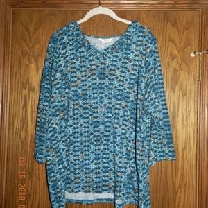 Women's Allison Patterned 3/4 Sleeve Top